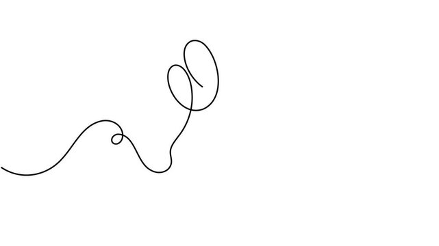 Animated animal and dog paw icon sign continuous one line art single drawing moving on white background minimalist monoline collection of pet finger and footprint concept symbol animation
