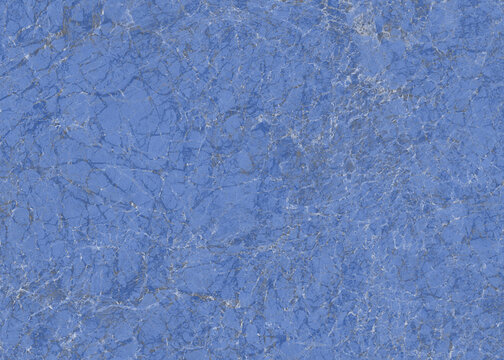 Cracked blue marble texture background, with white and, grey veins, natural, stone surface pattern