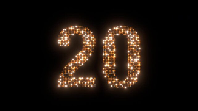 grid pattern happy 20th birthday anniversary text background