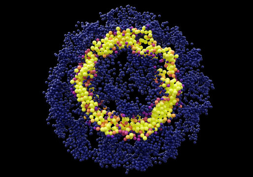Radial wave made of 3D particles
