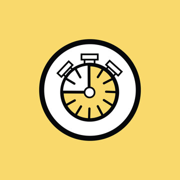 Football match stopwatch timer icon vector illustration