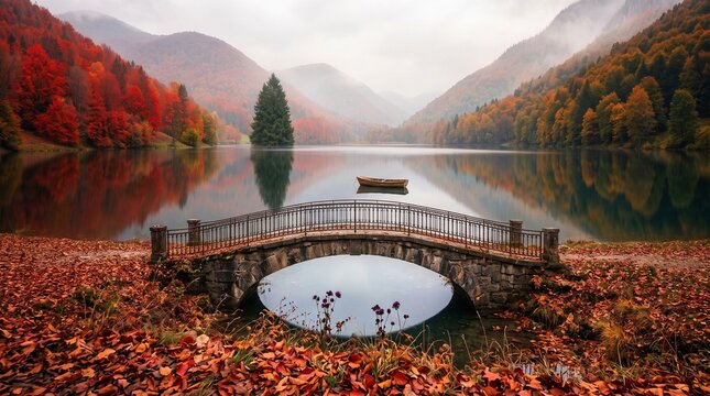 Bridge Over Crimson Water
