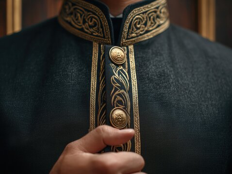 Elegant Doorman Uniform Detail