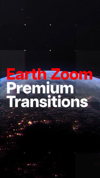 Premium Transitions Zoom Earth 30 Variations VERTICAL &ndash; Cinematic Earth Zoom Transitions, Planet to Location Camera Moves, Global Map Zoom and Satellite Style Effects for Professional Video Editing