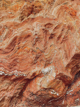 multicolored rock layers