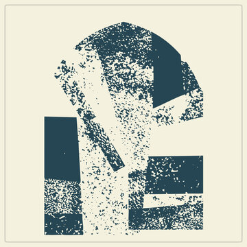 Weathered grunge letter Y, distressed glyph of speckled stencil shapes and rough halftone grain. Vintage typographic ypsilon works as a monogram or logo with edgy screenprint character.
