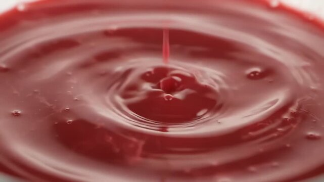 Beetroot Red Liquid Swirl Seamless Loop