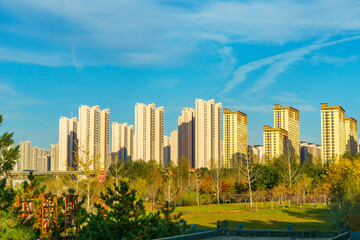 Taiyuan Skyline with Modern Residential Buildings, Shanxi Province China © TaVan