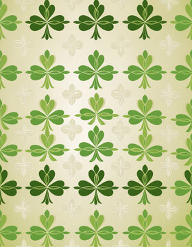 Four leaf clover shamrock seamless St Patrick tile