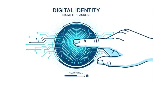 Biometric Access Scan: Digital Identity Technology Interface