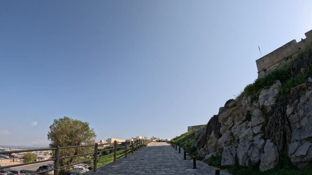 Empty Stone Ramp at Rethymno Fortification