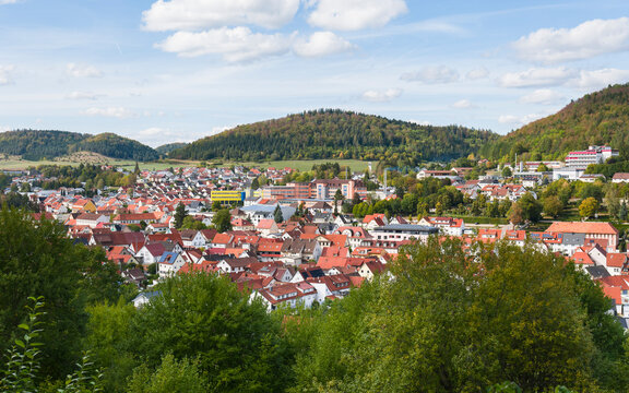 Kleinstadt Burladingen (Hohenzollern) auf der Schw&auml;bischen Alb, Zollernalbkreis