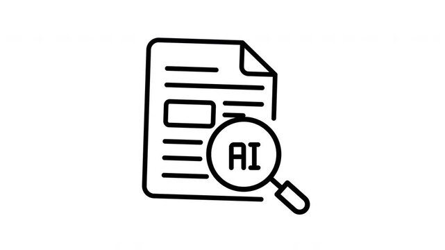 Minimalist magnifying glass concept for ai search or analysis. Suitable for tech presentations, reports, web design, airelated content.