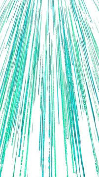 Vertical cascade of bright teal digital data lines containing binary code isolated on transparent background