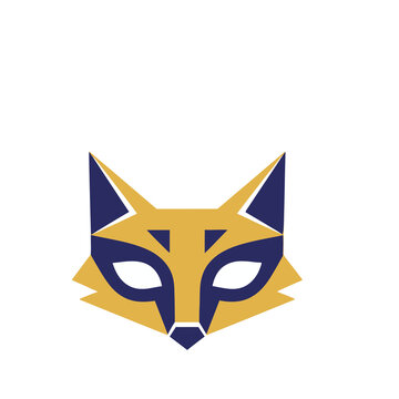 Geometric fox face logo