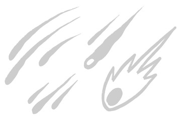 Cute comet silver png galaxy doodle illustration sticker © Rawpixel.com