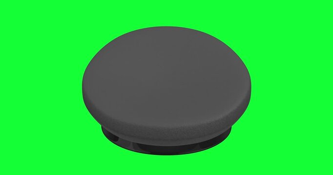 4k Resolution Video: Aviation Leadership, Airline Authority, Pilot Profession And Travel Service Concept. Black Captain Hat With Gold Trim And Wing Emblem Seamless Loop Animated On Green Screen 