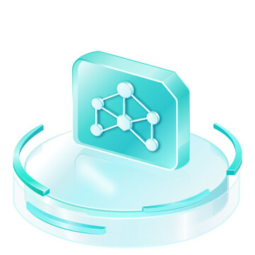 Model Context Protocol MCP for AI systems, isometric vector illustration