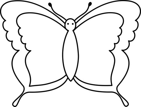 Butterfly doodle lineart