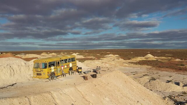 Australian Outback. South Australia. Andamooka. Opal town from air
