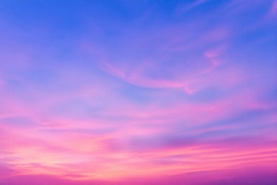 Pastel pink and purple sky gradient at tranquil sunset horizon