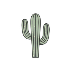 Illustration of a Saguaro cactus © yonchae