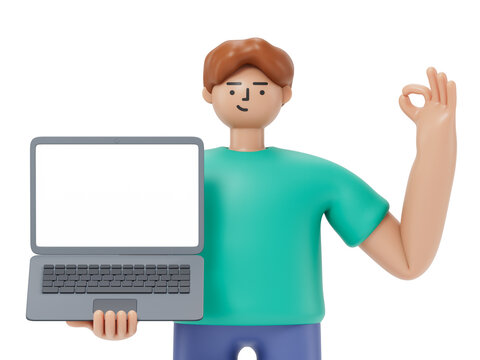 A man using a laptop