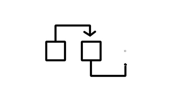 Data Transfer and File Exchange Icon Animation with Circular Arrows on Clean White Background