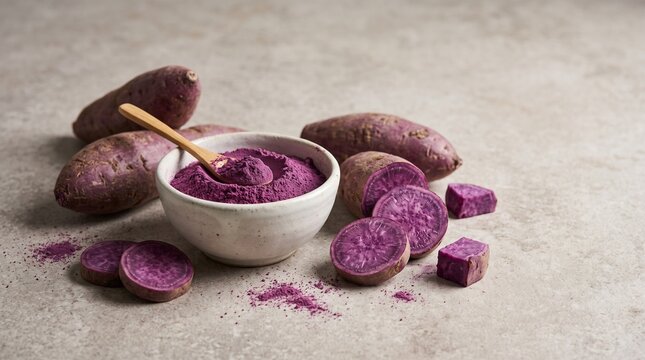 Purple sweet potato powder bowl