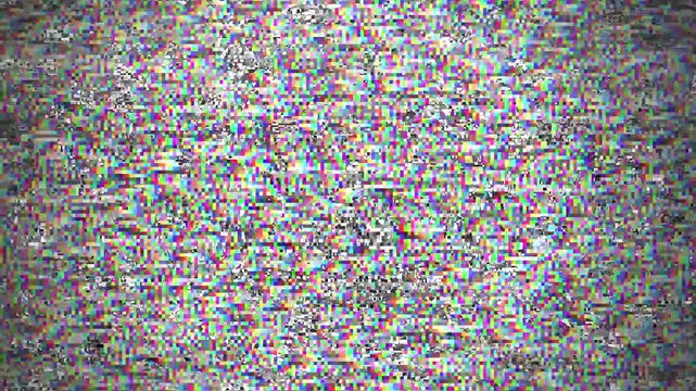 Vintage TV Static Noise and Analog No Signal Grain