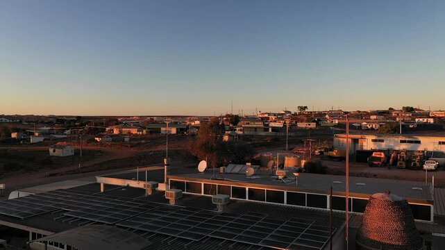 Australian Outback. South Australia. Andamooka. Opal town from air