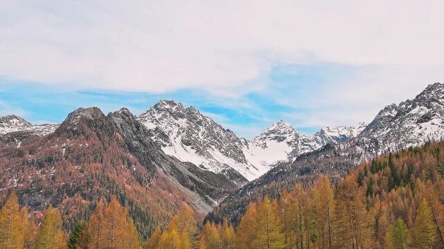 Autumn in the mountains, Valmalenco landscape, Disgrazia massif