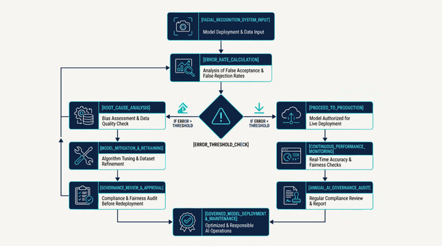 AI Model Deployment and Error Mitigation Flowchart Diagram
