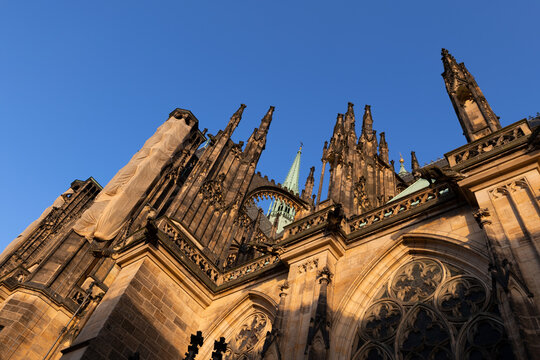 St Vitus Cathedral at Sunset in Prague