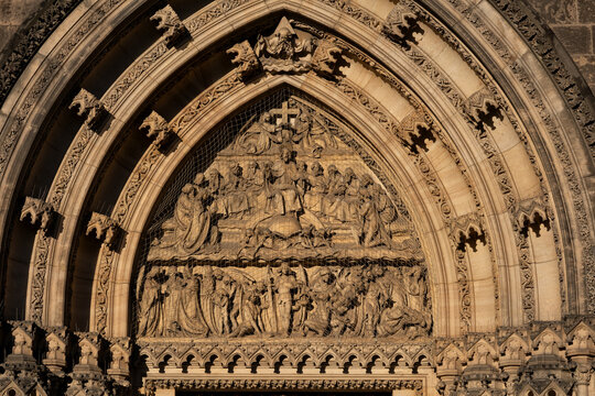 Tympanum of St Peter and St Paul Basilica in Prague