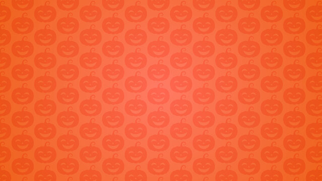 Happy Jack O Lantern Orange Halloween Pattern