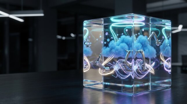 Futuristic Cloud Computing Concept
