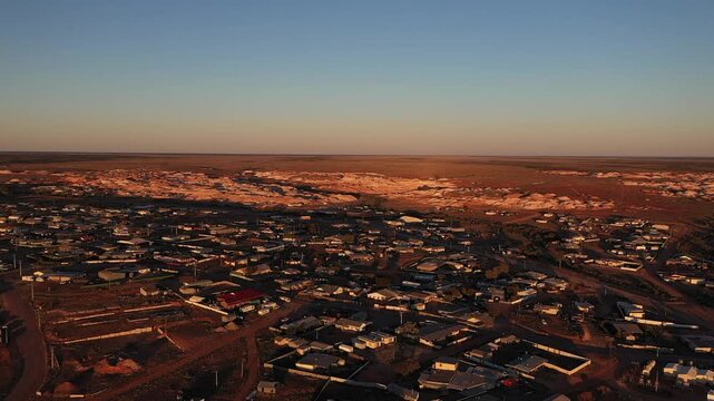 Australian Outback. South Australia. Andamooka. Opal town from air