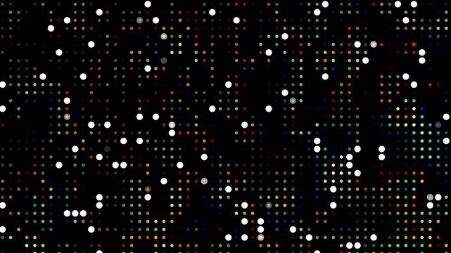Metallic glitter light and sparkle on black background seamless looping