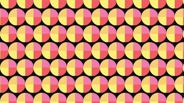 Seamless geometric pattern of colorful circles