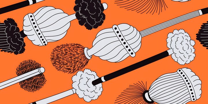 seamless pattern with mops