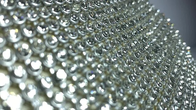 Rhinestone Fabric Sparkling from Different Angle&mdash;Ideal for Fashion and Luxury Content