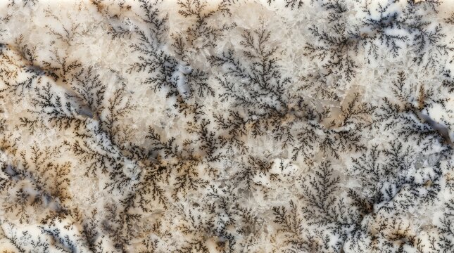 Close up of dendritic agate texture with natural pattern