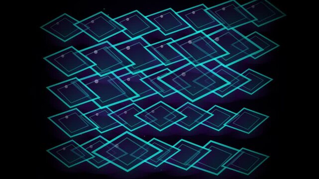 Geometric abstract design with layered diamond shapes and glowing edges