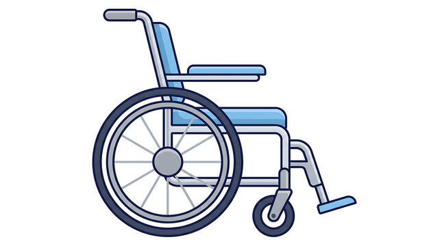 Medical wheelchair vector illustration disability and mobility aid concept