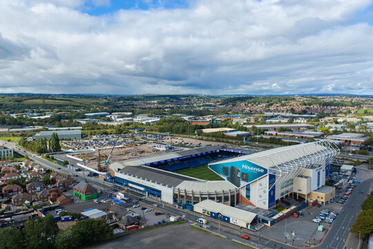Aerial Image of Elland Road Stadium Home of Leeds United FC in Leeds