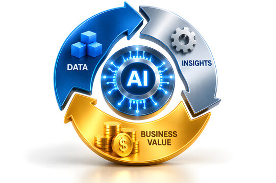 AI Growth Flywheel Turning Data and Insights into Business Value