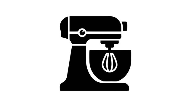 Vector illustration of stand mixer kitchen appliance icon on a transparent background