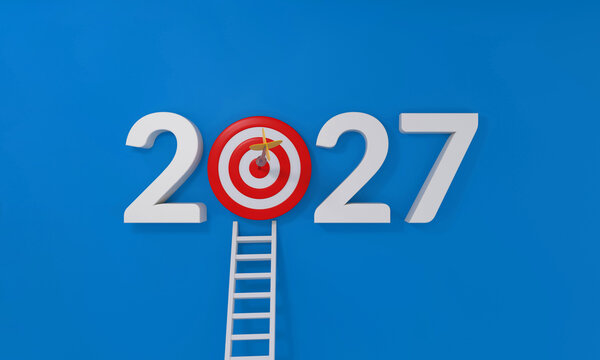 2027 goals with dartboard and ladder climbing success