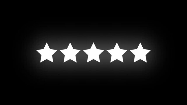 Five stars rating animation video. Special with rating star icon animation video...